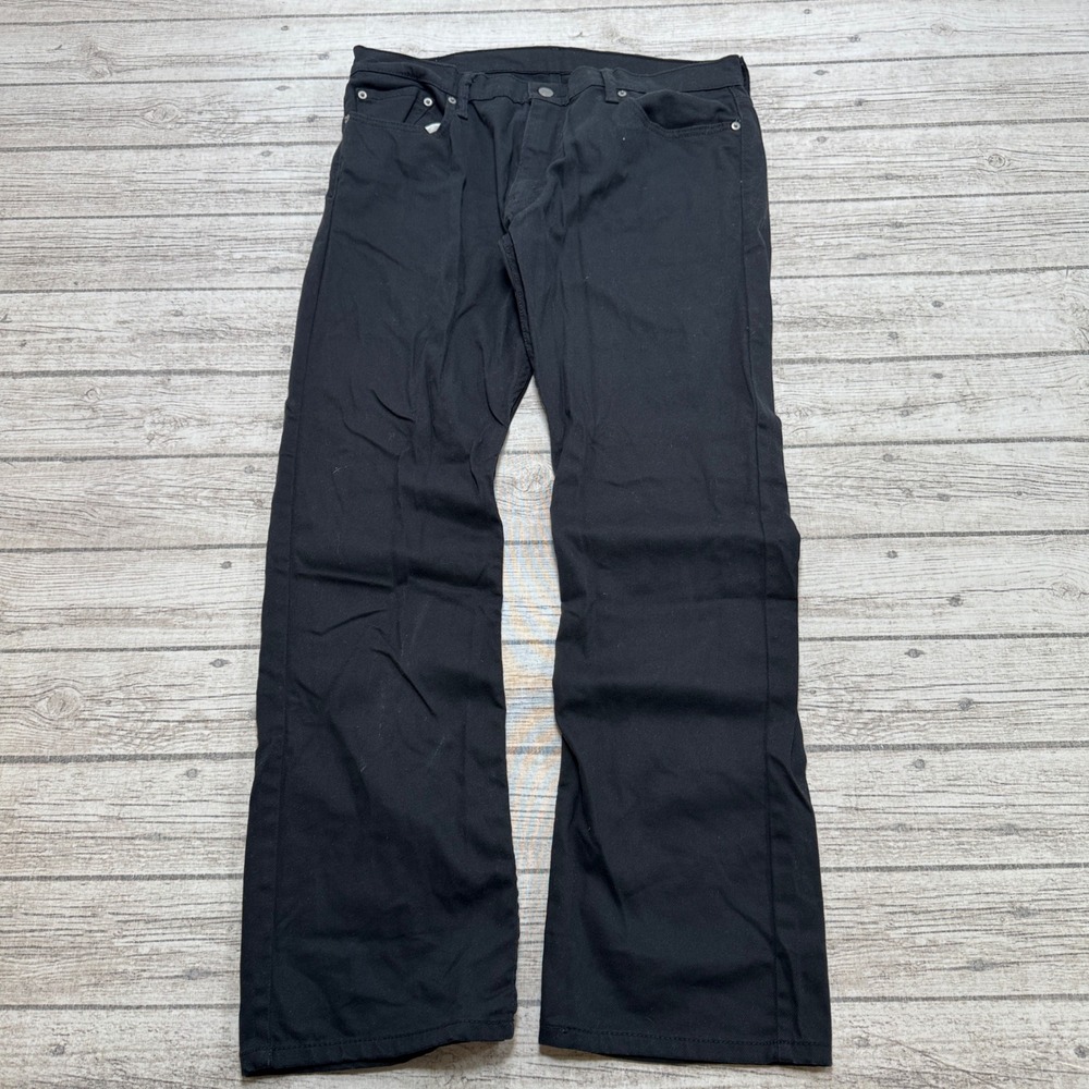 Levi's 514 Jeans Men's 36x32 Black Denim Straight Leg Relaxed High Rise Utility